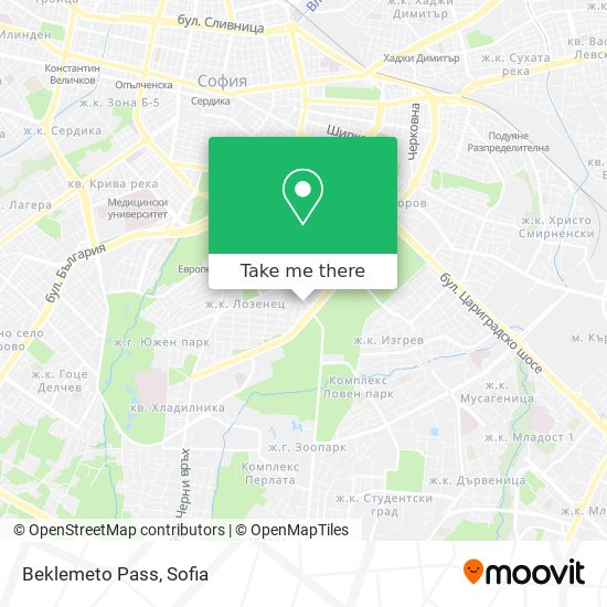 Beklemeto Pass map