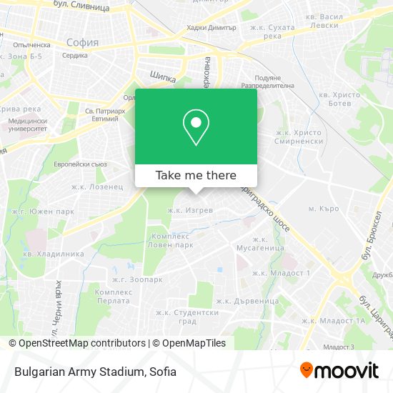 Карта Bulgarian Army Stadium