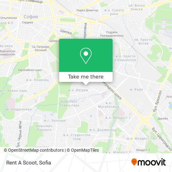 Rent A Scoot map