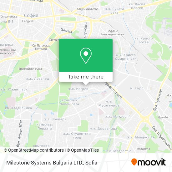 Milestone Systems Bulgaria LTD. map