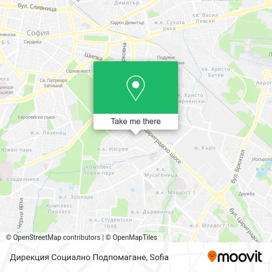 Карта Дирекция Социално Подпомагане
