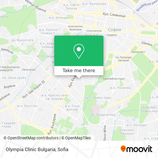 Карта Olympia Clinic Bulgaria