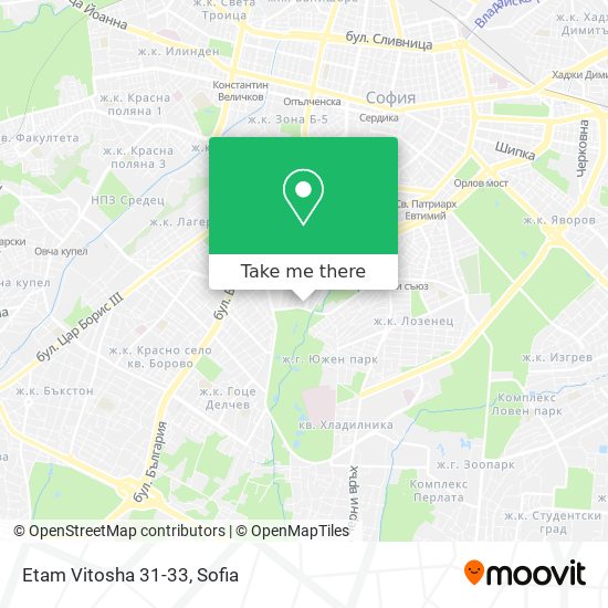 Карта Etam Vitosha 31-33