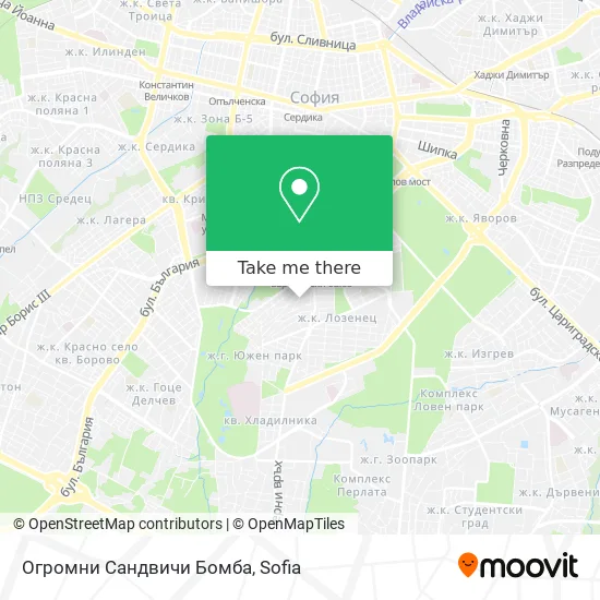 Карта Огромни Сандвичи Бомба