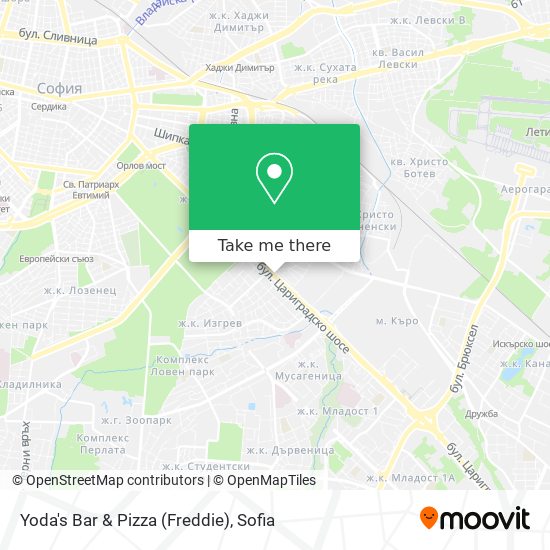 Карта Yoda's Bar & Pizza (Freddie)