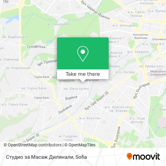 Студио за Масаж Дилянали map