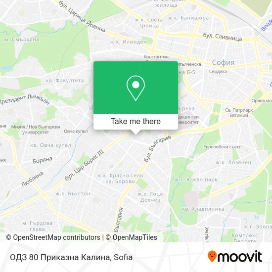 Карта ОДЗ 80 Приказна Калина