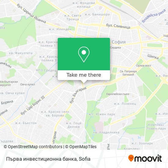 Първа инвестиционна банка map