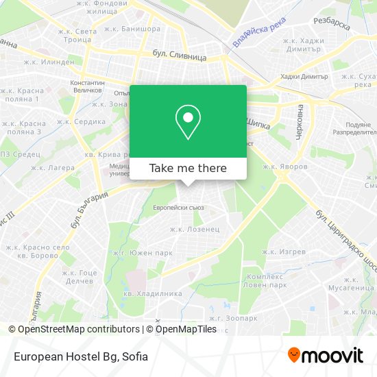 European Hostel Bg map