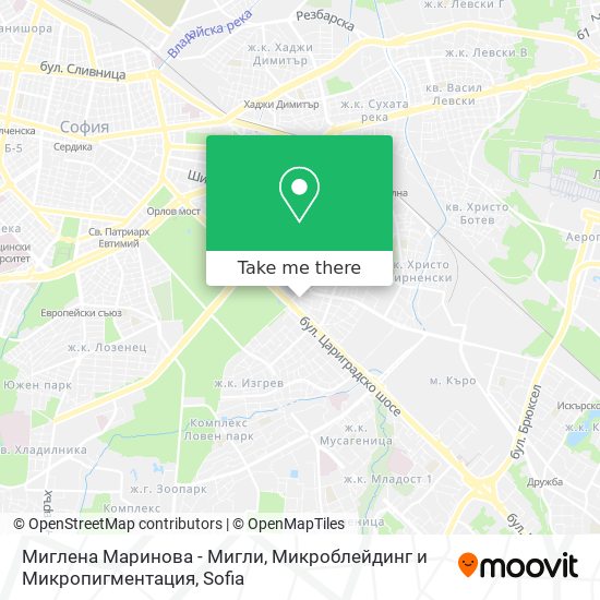 Миглена Маринова - Мигли, Микроблейдинг и Микропигментация map