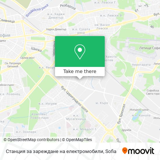 Станция за зареждане на електромобили map