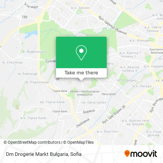 Карта Dm Drogerie Markt Bulgaria