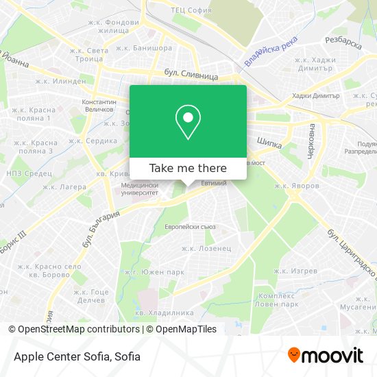 Apple Center Sofia map