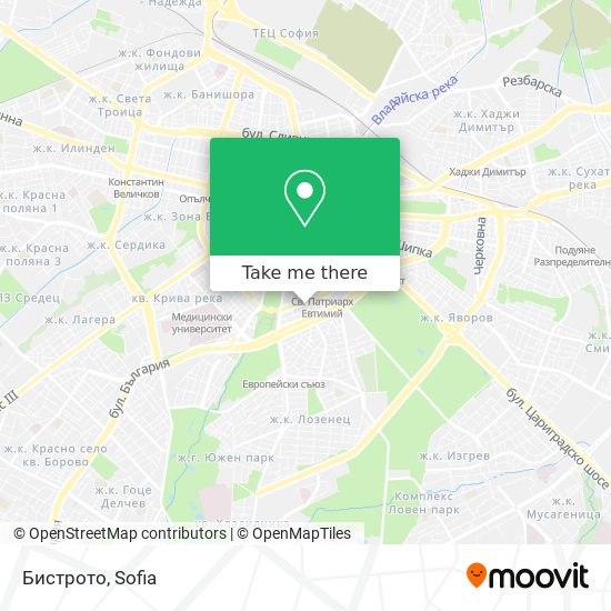 Карта Бистрото