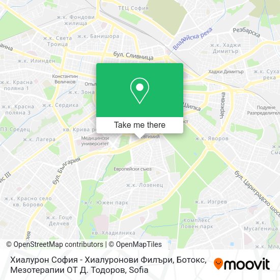 Карта Хиалурон София - Хиалуронови Филъри, Ботокс, Мезотерапии ОТ Д. Тодоров