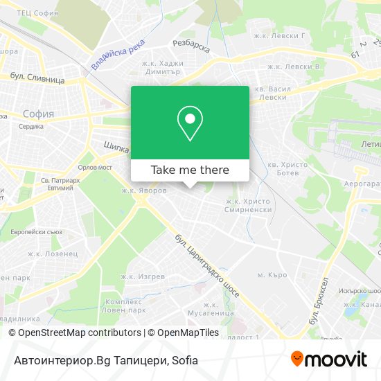 Карта Автоинтериор.Bg Тапицери