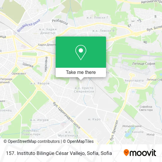 Карта 157. Instituto Bilingüe César Vallejo, Sofía