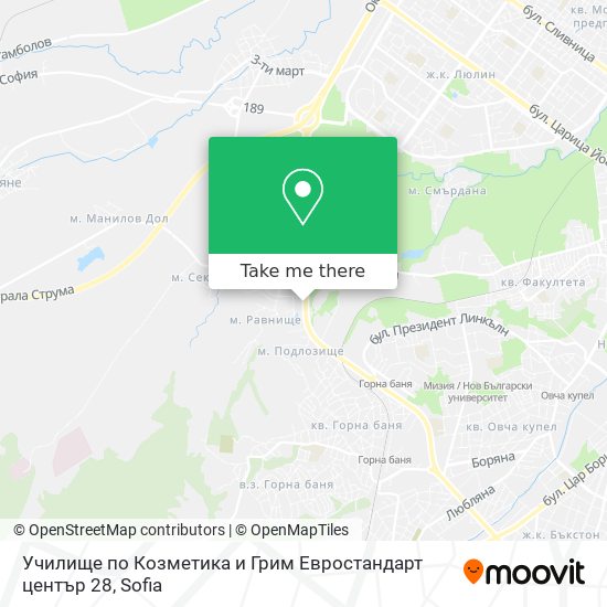 Училище по Козметика и Грим Евростандарт център 28 map