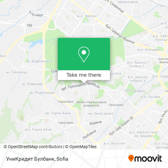 УниКредит Булбанк map
