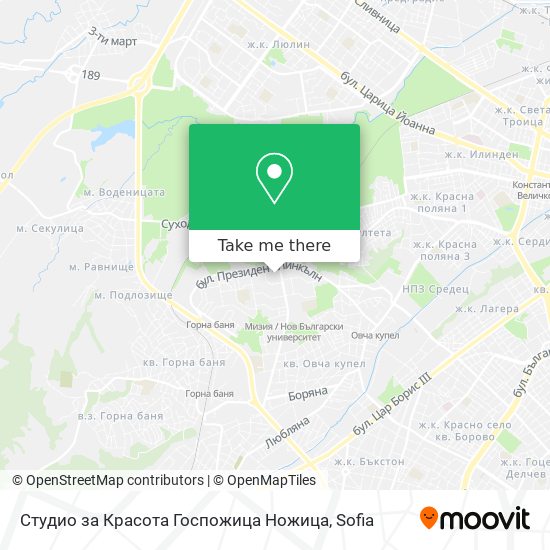 Студио за Красота Госпожица Ножица map