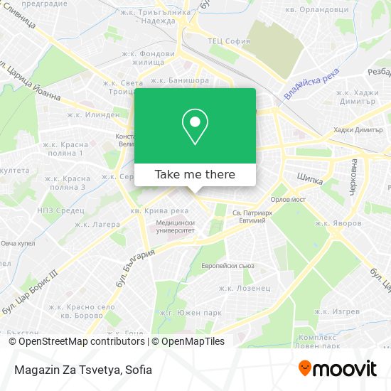 Magazin Za Tsvetya map