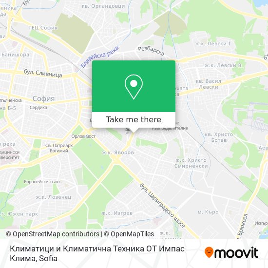 Климатици и Климатична Техника ОТ Импас Клима map