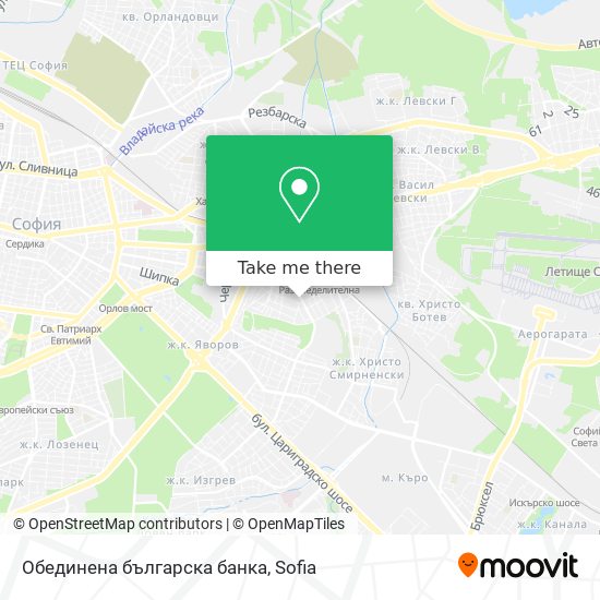 Обединена българска банка map