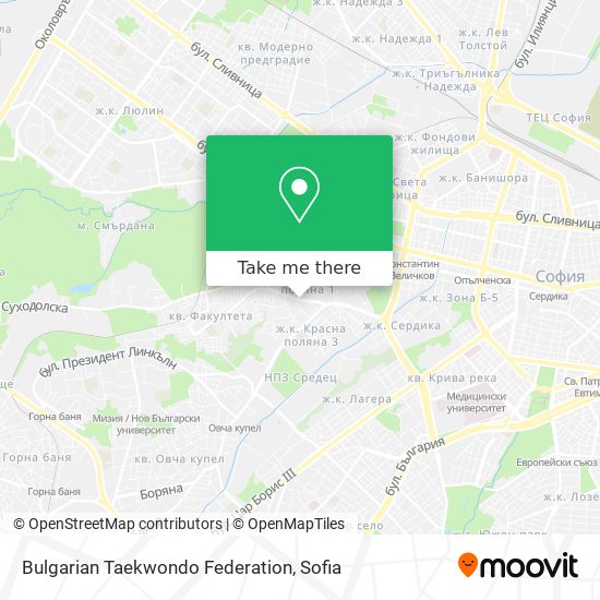 Карта Bulgarian Taekwondo Federation