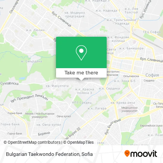 Карта Bulgarian Taekwondo Federation