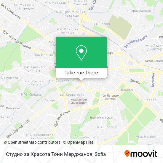 Студио за Красота Тони Мерджанов map
