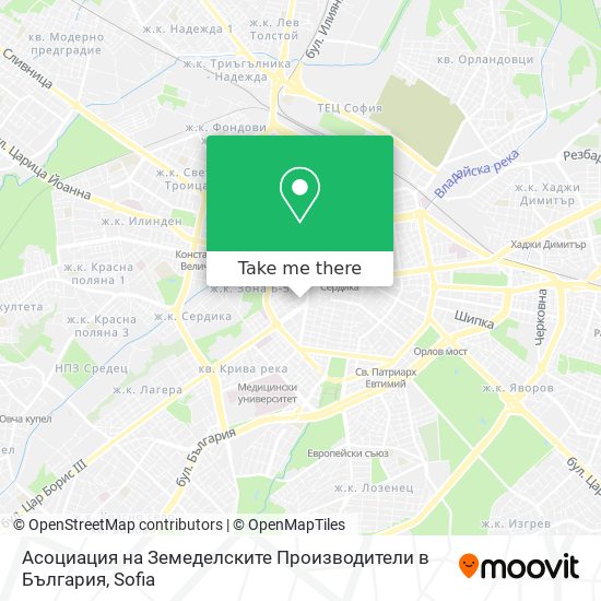 Карта Асоциация на Земеделските Производители в България