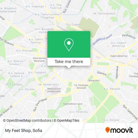 My Feet Shop map