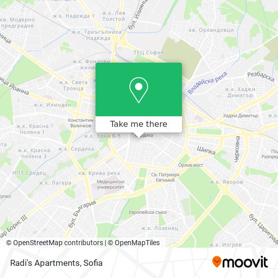 Radi's Apartments map