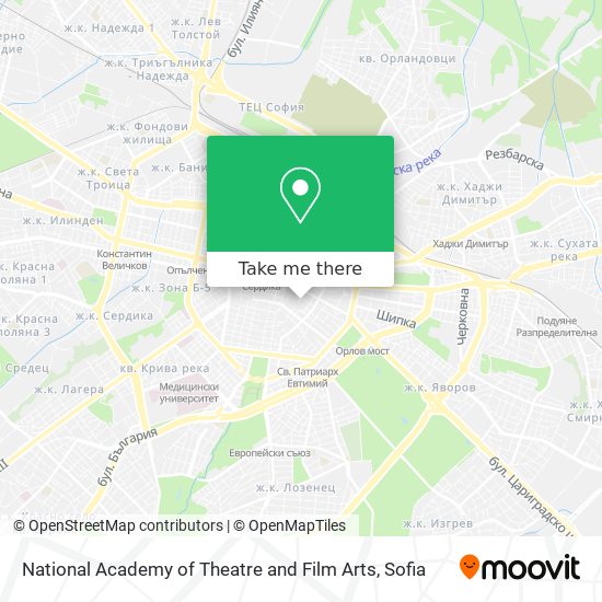 National Academy of Theatre and Film Arts map