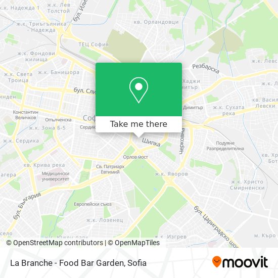 La Branche - Food Bar Garden map