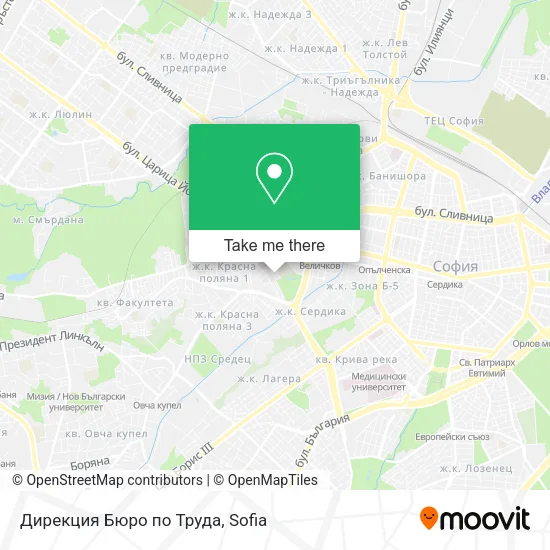 Карта Дирекция Бюро по Труда