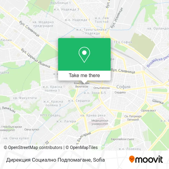 Карта Дирекция Социално Подпомагане