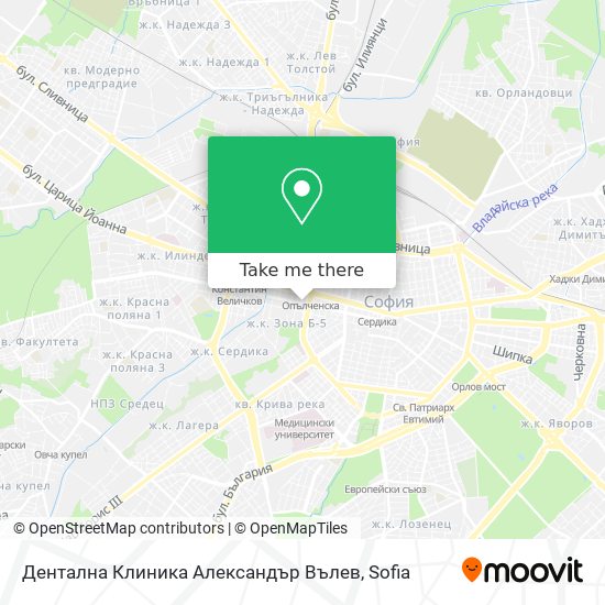 Карта Дентална Клиника Александър Вълев