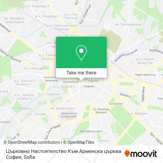 Карта Църковно Настоятелство Към Арменска църква София