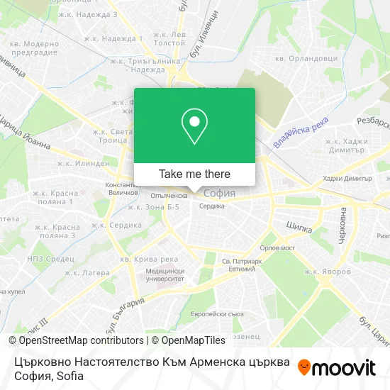 Карта Църковно Настоятелство Към Арменска църква София