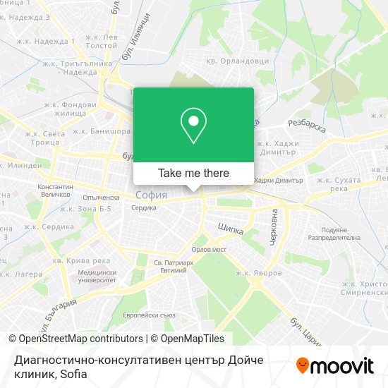 Карта Диагностично-консултативен център Дойче клиник