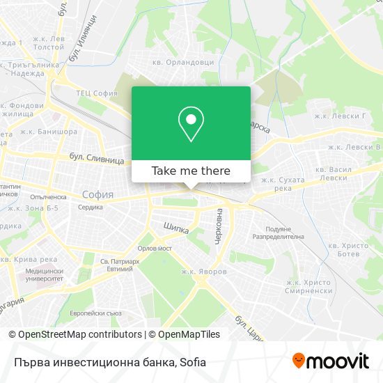 Първа инвестиционна банка map
