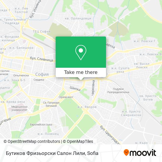 Карта Бутиков Фризьорски Салон Лили