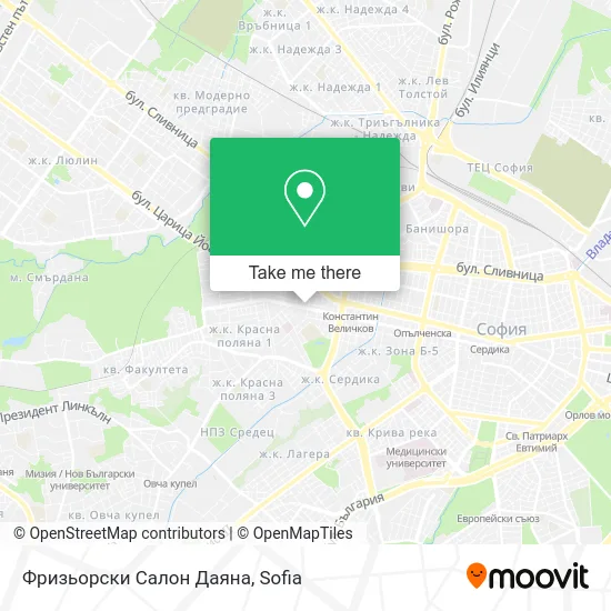 Фризьорски Салон Даяна map