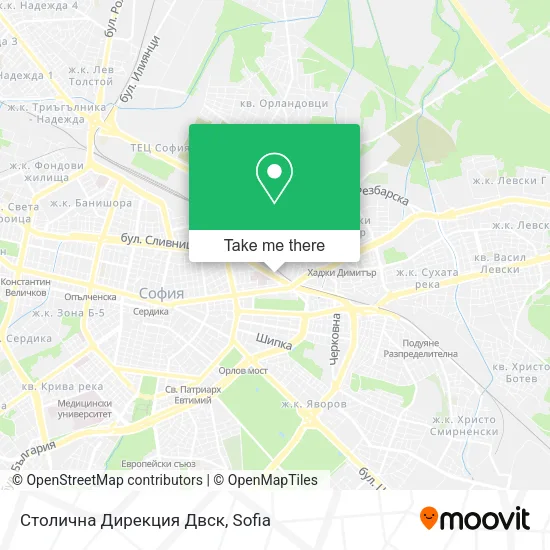 Карта Столична Дирекция Двск
