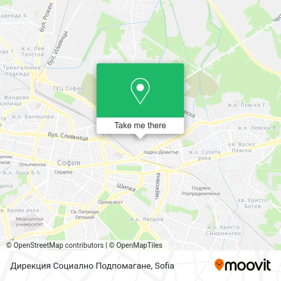 Карта Дирекция Социално Подпомагане