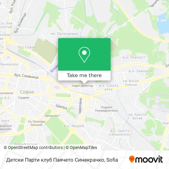 Карта Детски Парти клуб Паячето Синекрачко