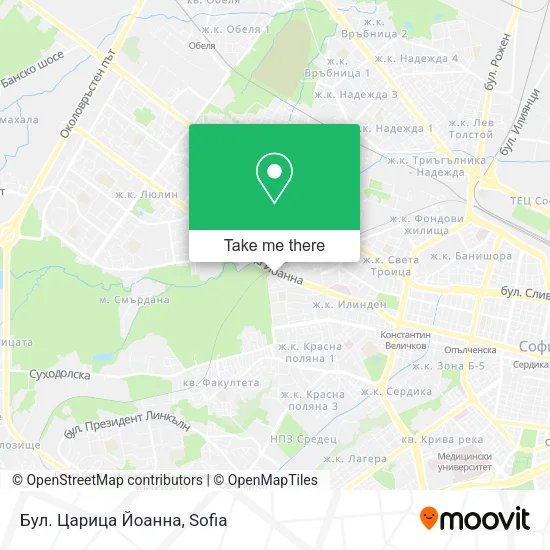 Карта Бул. Царица Йоанна