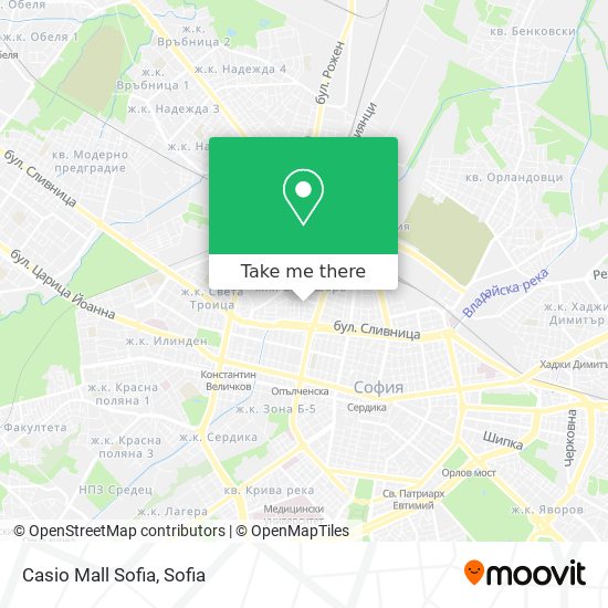 Casio Mall Sofia map