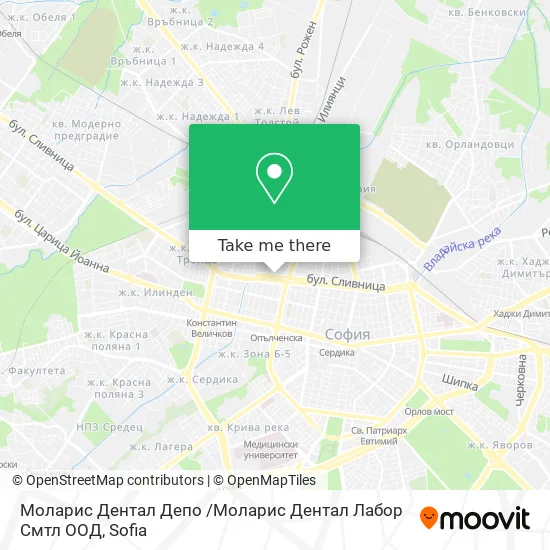 Карта Моларис Дентал Депо /Моларис Дентал Лабор Смтл ООД